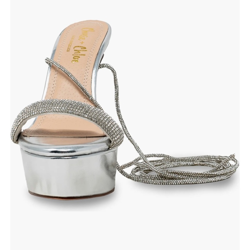 Women’s Silver Rhinestone Stilettos - Picture 3 of 6